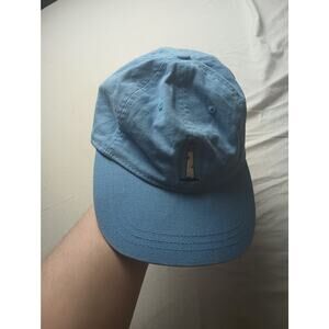 J Crew Women Blue Light House Novelty Hat One Size Adjustable Back